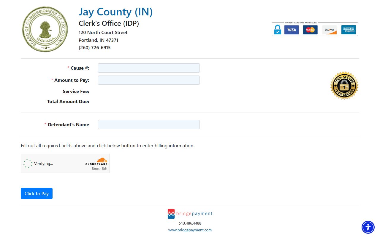 Jay County court dockets court payment portal