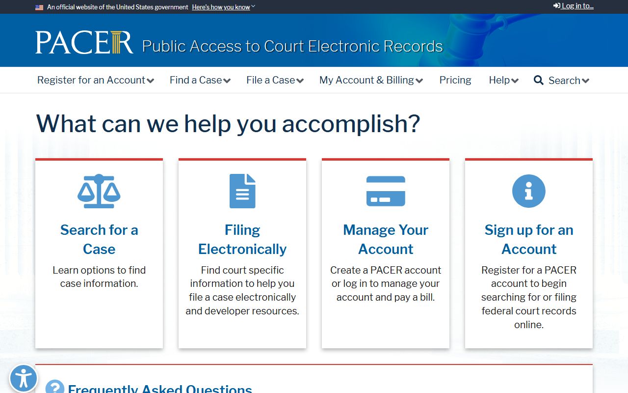 Jay County criminal court records PACER federal access