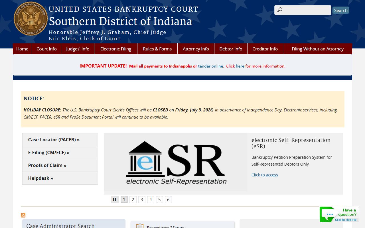 Jay County court records Southern District bankruptcy court