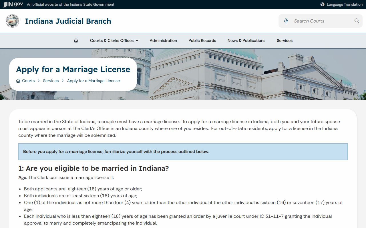 Jay County marriage records Indiana marriage license service